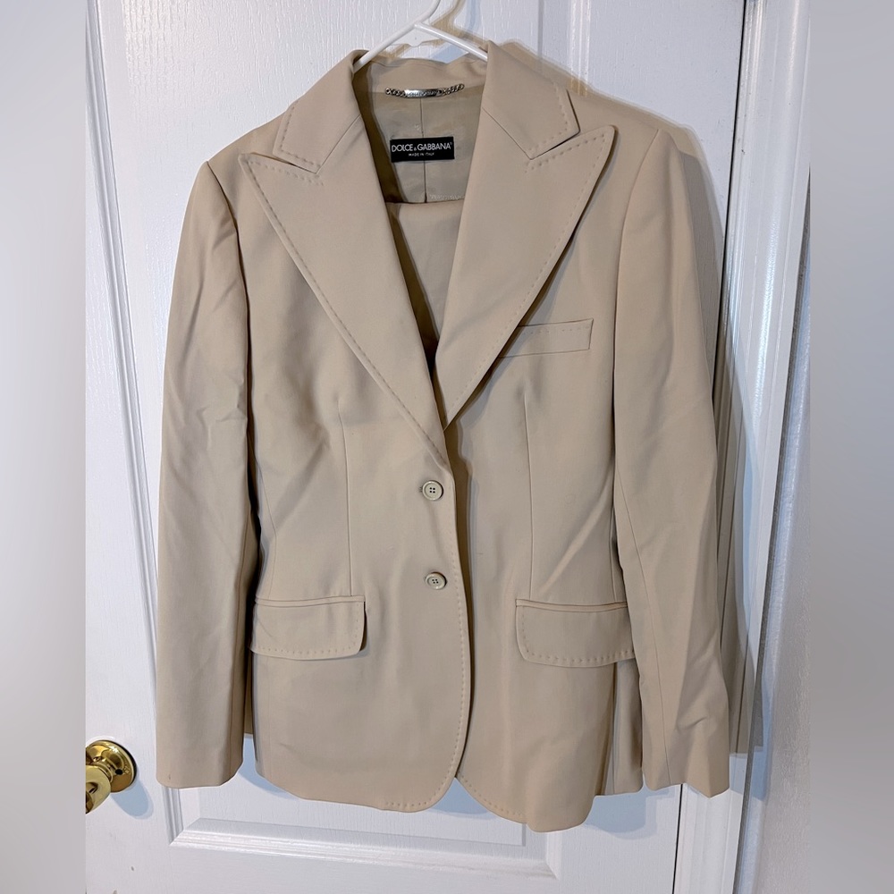 Dolce & Gabbana Beige Suit with Pants